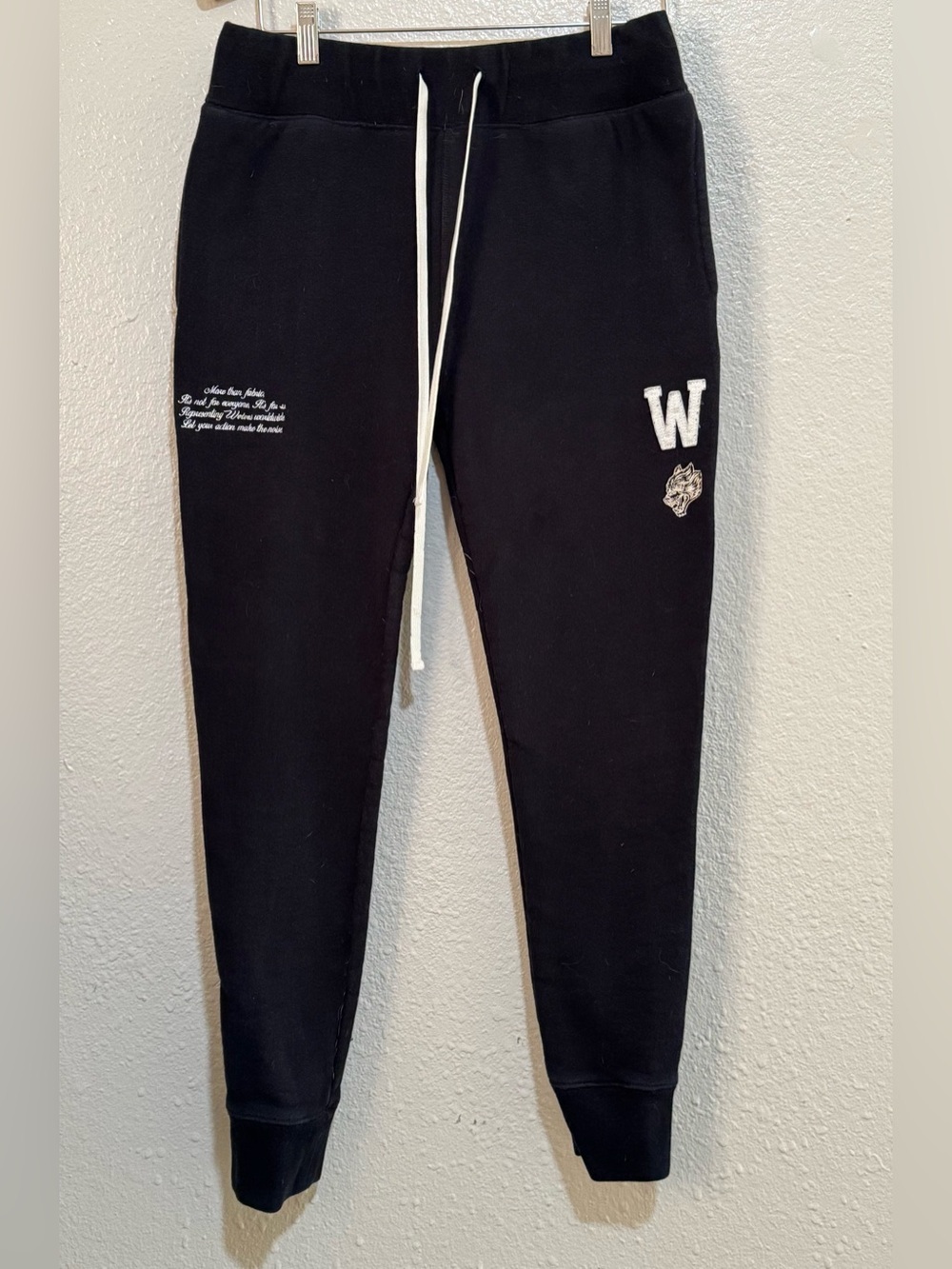Darc Sport Men’s M Wolves Limited Edition Bushido Code Black Jogging Sweatpants